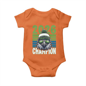 2026 Champion Seattle Baby Onesie 12s Fan Pride TS12 Orange Print Your Wear