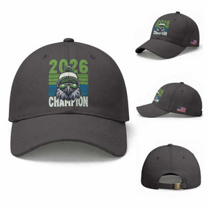 2026 Champion Seattle Baseball Cap 12s Fan Pride TS12 Baseball Cap Universal Fit Dark Gray Print Your Wear