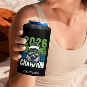 2026 Champion Seattle 4 in 1 Can Cooler Tumbler 12s Fan Pride TS12 Print Your Wear