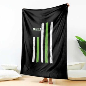 SEA12LE Champion Football Fan Gift Throw Blanket Blue Green Pride TS12 Print Your Wear