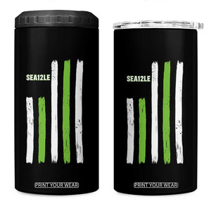 SEA12LE Champion Football Fan Gift 4 in 1 Can Cooler Tumbler Blue Green Pride TS12 One Size: 16 oz Black Print Your Wear