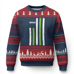 SEA12LE Champion Football Fan Gift Ugly Christmas Sweater Blue Green Pride TS12 Navy Red Print Your Wear