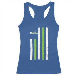 SEA12LE Champion Football Fan Gift Racerback Tank Top Blue Green Pride TS12 Royal Blue Print Your Wear