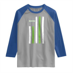 SEA12LE Champion Football Fan Gift Raglan Shirt Blue Green Pride TS12 Sport Gray Royal Print Your Wear