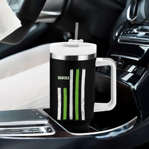 SEA12LE Champion Football Fan Gift Tumbler With Handle Blue Green Pride TS12 Print Your Wear
