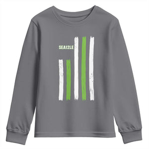 SEA12LE Champion Football Fan Gift Youth Sweatshirt Blue Green Pride TS12 Charcoal Print Your Wear