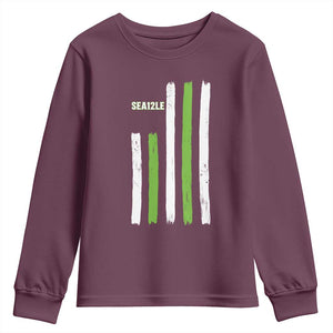 SEA12LE Champion Football Fan Gift Youth Sweatshirt Blue Green Pride TS12 Maroon Print Your Wear