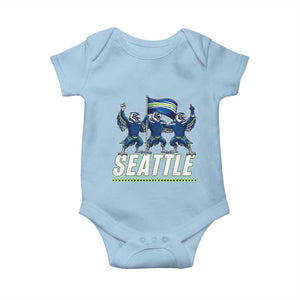 Seattle Fan Pride Victory Celebration Baby Onesie Gift For Sports Lovers TS12 Light Blue Print Your Wear