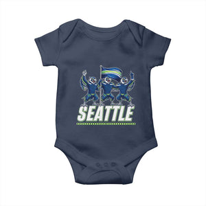 Seattle Fan Pride Victory Celebration Baby Onesie Gift For Sports Lovers TS12 Navy Print Your Wear