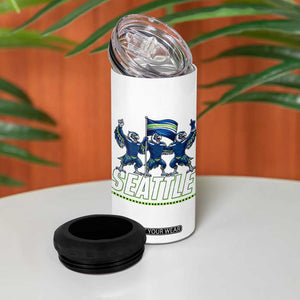 Seattle Fan Pride Victory Celebration 4 in 1 Can Cooler Tumbler Gift For Sports Lovers TS12 Print Your Wear