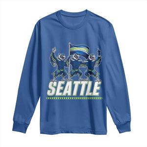 Seattle Fan Pride Victory Celebration Long Sleeve Shirt Gift For Sports Lovers TS12 Royal Blue Print Your Wear