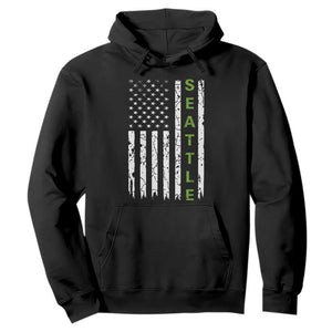 Seattle With American Flag Fan Pride Hoodie Gift For Sports Lovers TS12 Black Print Your Wear