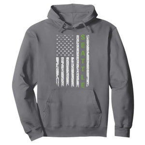 Seattle With American Flag Fan Pride Hoodie Gift For Sports Lovers TS12 Charcoal Print Your Wear