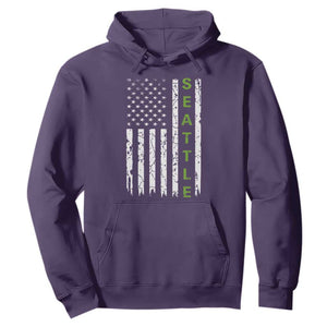 Seattle With American Flag Fan Pride Hoodie Gift For Sports Lovers TS12 Purple Print Your Wear