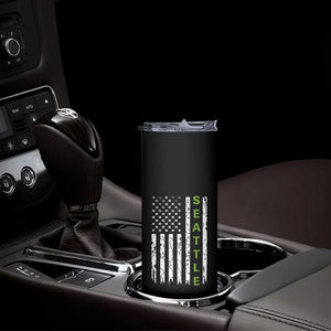 Seattle With American Flag Fan Pride Skinny Tumbler Gift For Sports Lovers TS12 Print Your Wear