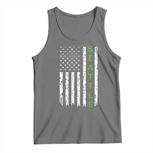 Seattle With American Flag Fan Pride Tank Top Gift For Sports Lovers TS12 Black Heather Print Your Wear