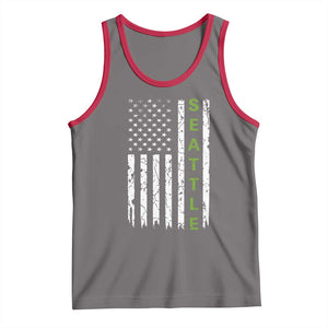 Seattle With American Flag Fan Pride Tank Top Gift For Sports Lovers TS12 Deep Heather Red Print Your Wear