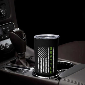 Seattle With American Flag Fan Pride Tumbler Cup Gift For Sports Lovers TS12 Print Your Wear