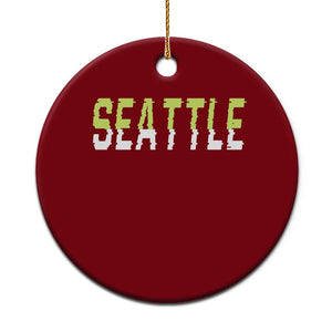 Seattle Retro Glitch Fan Gift Ceramic Ornament Proud Northwest 12s Fan TS12 1pc Red Print Your Wear