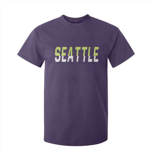 Seattle Retro Glitch Fan Gift T Shirt For Kid Proud Northwest 12s Fan TS12 Purple Print Your Wear