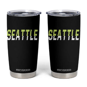 Seattle Retro Glitch Fan Gift Tumbler Cup Proud Northwest 12s Fan TS12 Black Print Your Wear