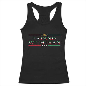 I Stand With Iran Racerback Tank Top Freedom For Iran 2026 Resistance Movement TS12 Black Print Your Wear
