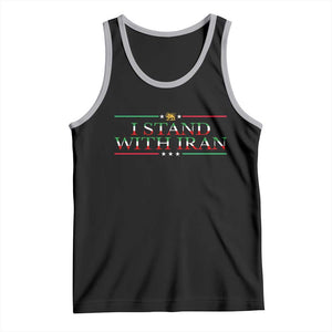 I Stand With Iran Tank Top Freedom For Iran 2026 Resistance Movement TS12 Black Athletic Heather Print Your Wear