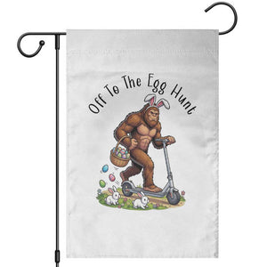 Funny Easter Bigfoot Garden Flag Off To The Egg Hunt TS12 White Print Your Wear