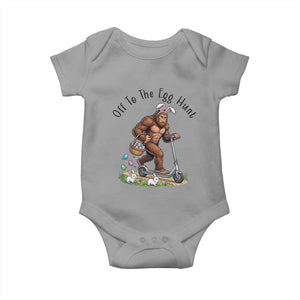 Funny Easter Bigfoot Baby Onesie Off To The Egg Hunt TS12 Sport Gray Print Your Wear