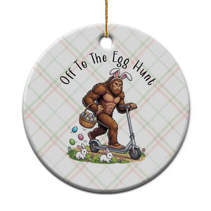 Funny Easter Bigfoot Ceramic Ornament Off To The Egg Hunt TS12 1pc Christmas Plaid Print Your Wear