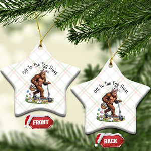Funny Easter Bigfoot Ceramic Ornament Off To The Egg Hunt TS12 Print Your Wear