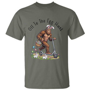 Funny Easter Bigfoot T Shirt Off To The Egg Hunt TS12 Military Green Print Your Wear