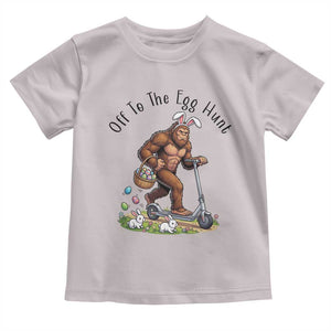 Funny Easter Bigfoot Toddler T Shirt Off To The Egg Hunt TS12 Ice Gray Print Your Wear
