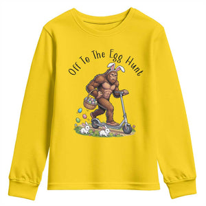 Funny Easter Bigfoot Youth Sweatshirt Off To The Egg Hunt TS12 Daisy Print Your Wear
