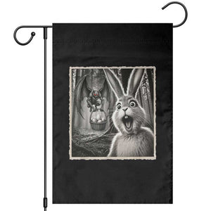 Funny Easter Bunny Selfie Mothman Egg Hunt Garden Flag TS12 Black Print Your Wear