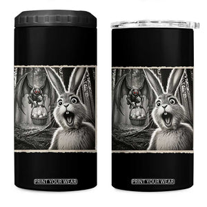 Funny Easter Bunny Selfie Mothman Egg Hunt 4 in 1 Can Cooler Tumbler TS12 One Size: 16 oz Black Print Your Wear