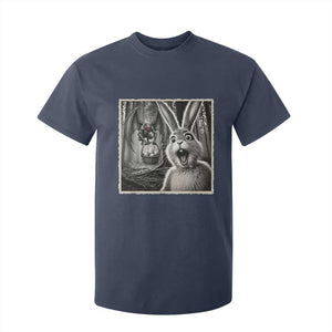 Funny Easter Bunny Selfie Mothman Egg Hunt T Shirt For Kid TS12 Navy Print Your Wear