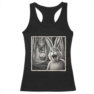 Funny Easter Bunny Selfie Mothman Egg Hunt Racerback Tank Top TS12 Black Print Your Wear