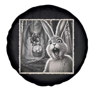 Funny Easter Bunny Selfie Mothman Egg Hunt Spare Tire Cover TS12 Print Your Wear