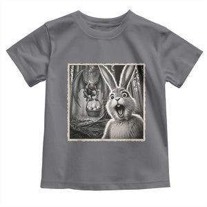 Funny Easter Bunny Selfie Mothman Egg Hunt Toddler T Shirt TS12 Charcoal Print Your Wear