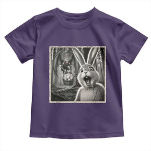 Funny Easter Bunny Selfie Mothman Egg Hunt Toddler T Shirt TS12 Purple Print Your Wear