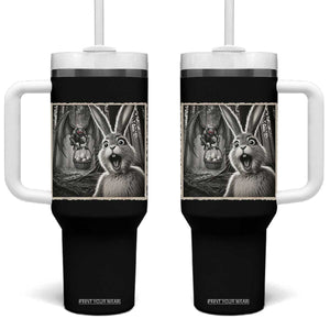 Funny Easter Bunny Selfie Mothman Egg Hunt Tumbler With Handle TS12 One Size: 40 oz Black Print Your Wear