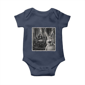 Funny Easter Bunny Selfie Baby Onesie Bigfoot Jersey Devil Chupacabra Egg Hunt TS12 Navy Print Your Wear
