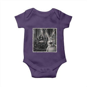 Funny Easter Bunny Selfie Baby Onesie Bigfoot Jersey Devil Chupacabra Egg Hunt TS12 Purple Print Your Wear
