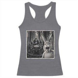 Funny Easter Bunny Selfie Racerback Tank Top Bigfoot Jersey Devil Chupacabra Egg Hunt TS12 Charcoal Print Your Wear
