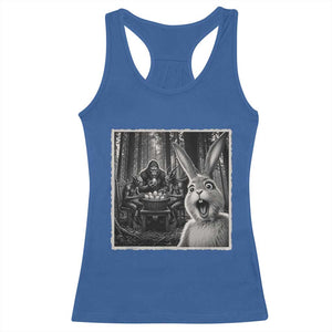 Funny Easter Bunny Selfie Racerback Tank Top Bigfoot Jersey Devil Chupacabra Egg Hunt TS12 Royal Blue Print Your Wear
