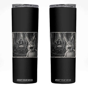 Funny Easter Bunny Selfie Skinny Tumbler Bigfoot Jersey Devil Chupacabra Egg Hunt TS12 Black Print Your Wear