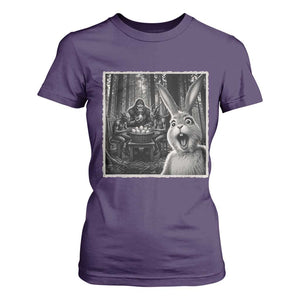 Funny Easter Bunny Selfie T Shirt For Women Bigfoot Jersey Devil Chupacabra Egg Hunt TS12 Purple Print Your Wear