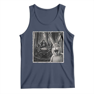 Funny Easter Bunny Selfie Tank Top Bigfoot Jersey Devil Chupacabra Egg Hunt TS12 Navy Print Your Wear