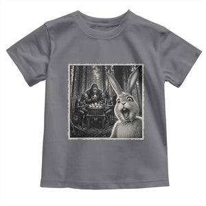 Funny Easter Bunny Selfie Toddler T Shirt Bigfoot Jersey Devil Chupacabra Egg Hunt TS12 Charcoal Print Your Wear